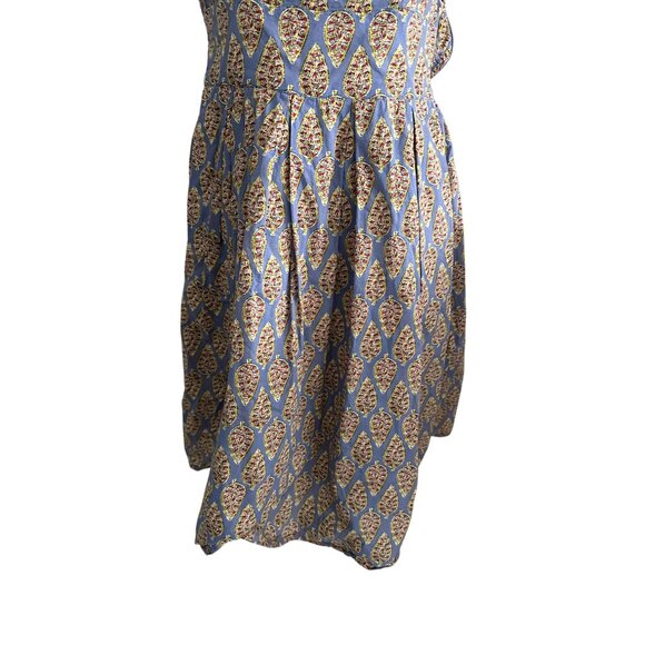 ESHAKTI Multicolor Leaf Print A Line Dress Size 2 - Picture 6 of 8